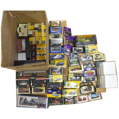 Lot 55 - Seventy die-cast model vehicles, mostly boxed