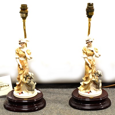 Lot 475 - Two Guiseppe Armani Florence table lamps.