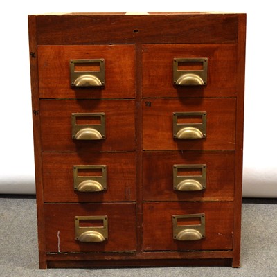 Lot 535 - Set of mahogany filing drawers