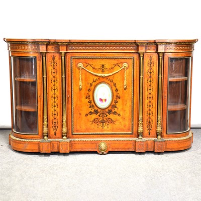 Lot 554 - Victorian burr walnut credenza