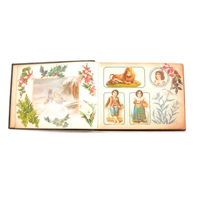 Lot 210 - Victorian album of decoupage, Japanese themed gilt tooling