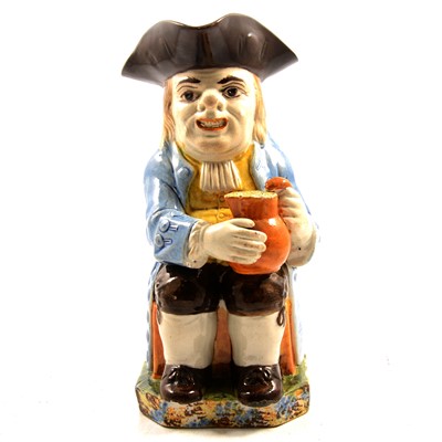 Lot 75 - Late 18th/ early 19th century Pearlware Toby jug