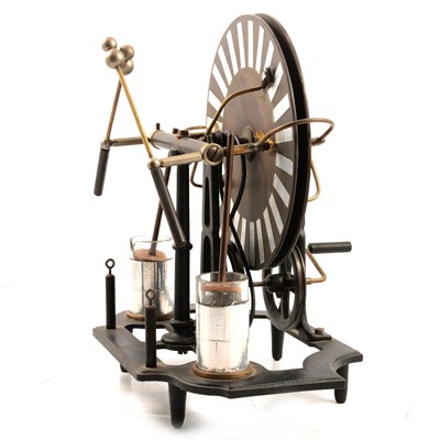 Lot 168 - A 20th Century painted iron Wimshurst machine.