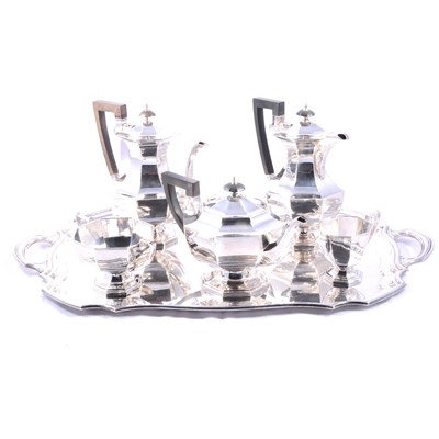 Lot 105 - Silver four piece tea and coffee service