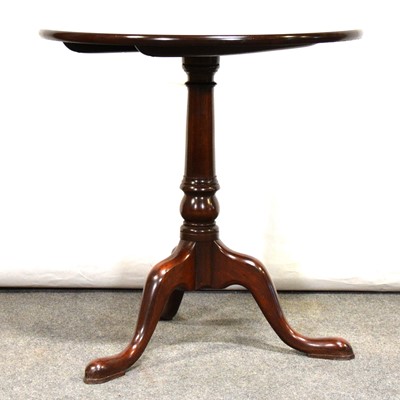 Lot 479 - Georgian style mahogany tripod table by Haselbech Oak