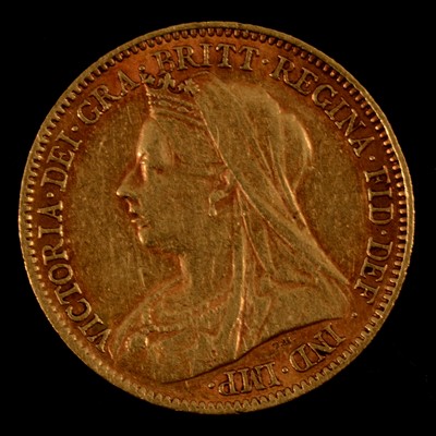 Lot 136 - A Gold Half Sovereign Coin, Victoria 1901.