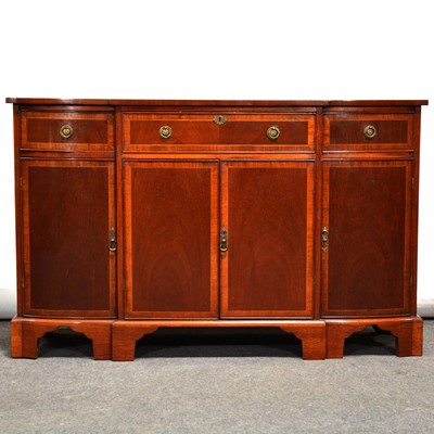 Lot 508 - Georgian style mahogany sideboard by Haselbech Oak