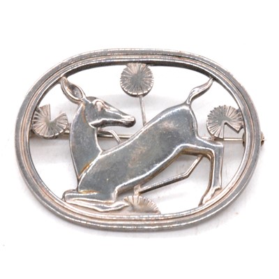 Lot 204 - Arno Malinowski for Georg Jensen - a silver brooch.