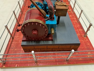 Lot 212 - A horizontal live steam engine