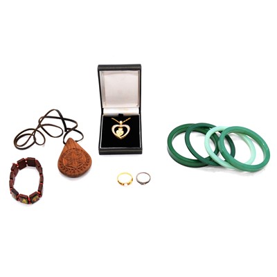 Lot 465 - A collection of vintage gold, silver and costume jewellery, and wristwatches.