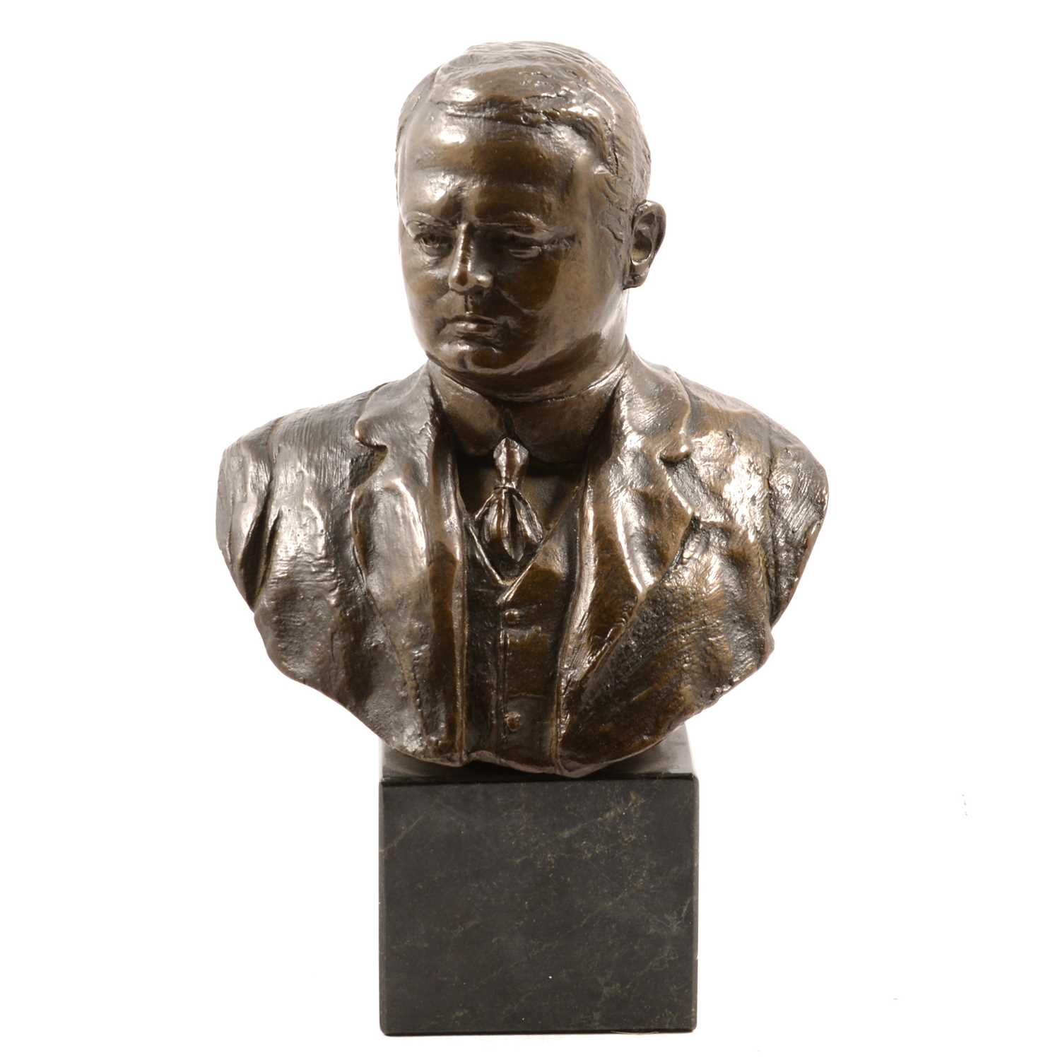 Lot 151 - Giuseppe Moretti, a patinated bronze bust of a gentleman