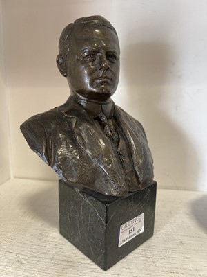 Lot 151 - Giuseppe Moretti, a patinated bronze bust of a gentleman