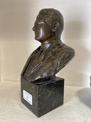 Lot 151 - Giuseppe Moretti, a patinated bronze bust of a gentleman