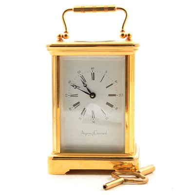 Lot 150 - Asprey & Garrard brass cased carriage clock