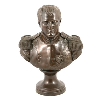 Lot 155 - Modern bronze-effect bust of Napoleon
