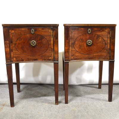 Lot 500 - Pair of Victorian mahogany bedside cupboards