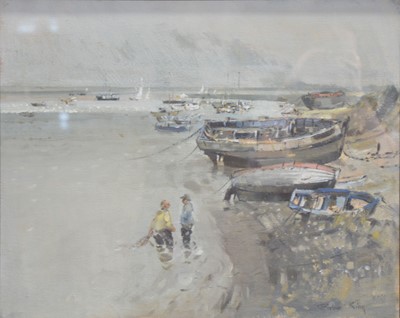 Lot 183 - Robert King, Beached boats at Wells-next-the-sea