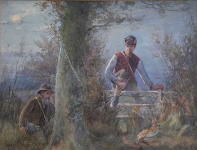 Lot 365 - Henry Stannard, Poachers and the snare