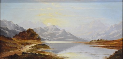 Lot 381 - SALEROOM AMENDMENT - Charles Leslie, Figures on a Highland path