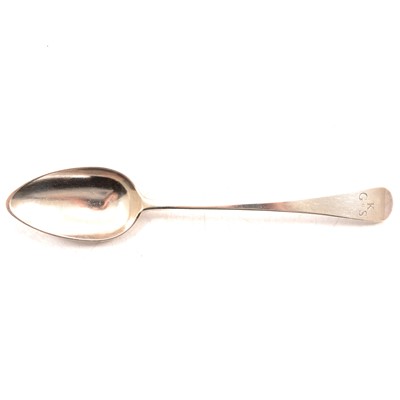 Lot 279 - Provincial silver table spoon, David Darling, Newcastle 1805.