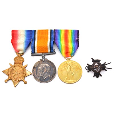 Lot 282 - Capt. W J Allen, World War I medals, military pin.