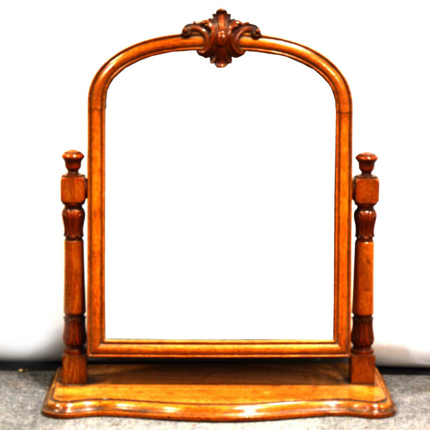 Lot 447 - Victorian oak toilet mirror