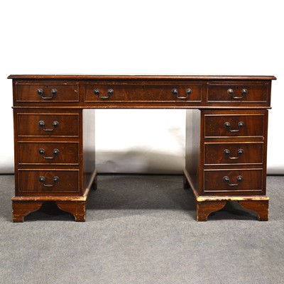 Lot 269 - Mahogany twin pedestal desk