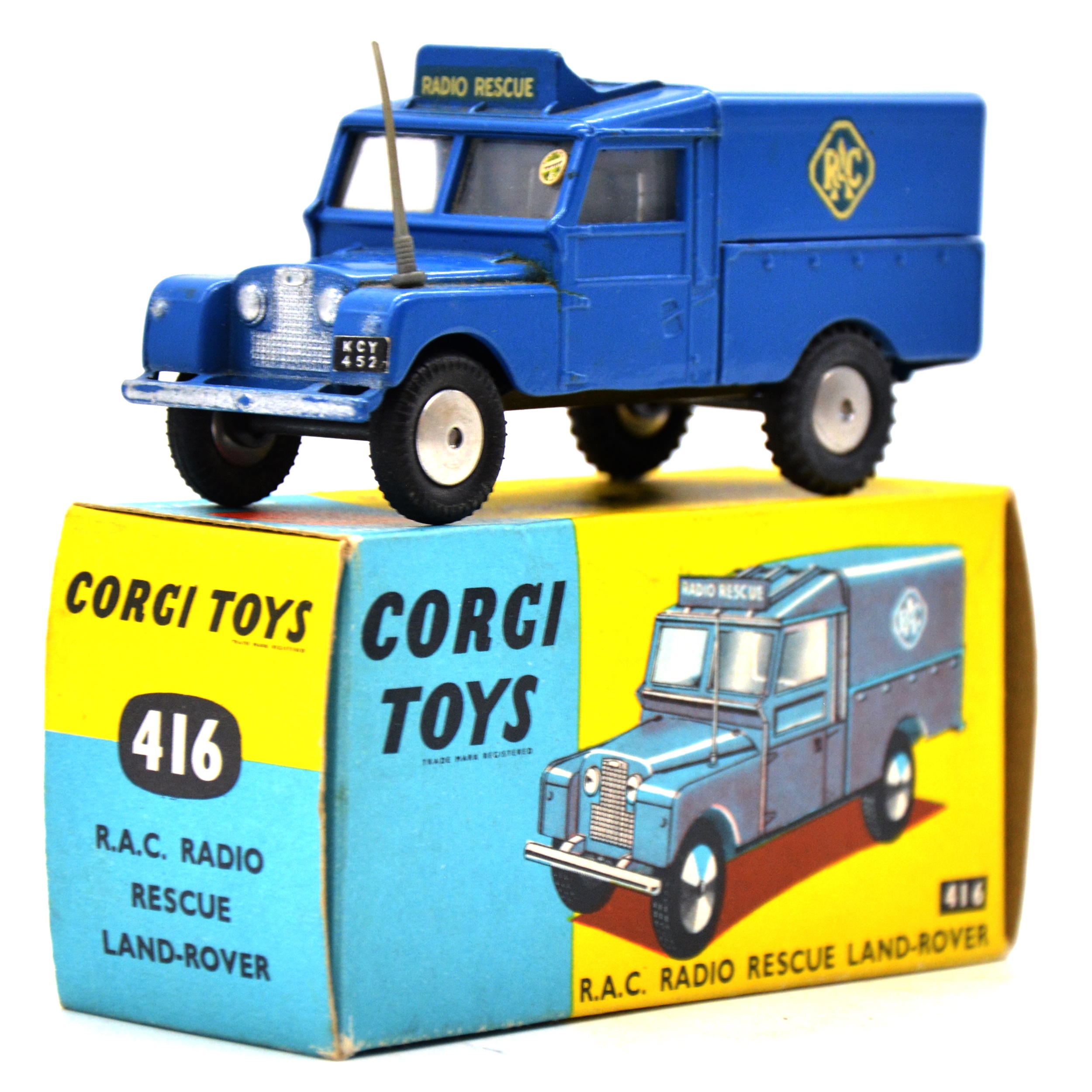 ミニカー CORGI NO.416 LAND ROVER RAC Radio Rescue Corgi Toys 416 RAC Radio Rescue Land Rover - QDT