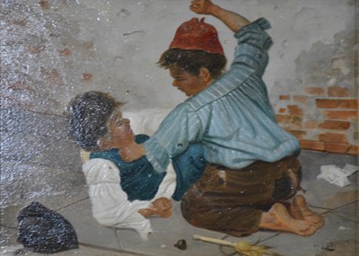 Lot 339 - G Lodi, Boys, a pair
