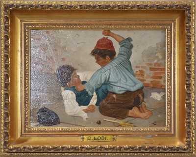 Lot 339 - G Lodi, Boys, a pair
