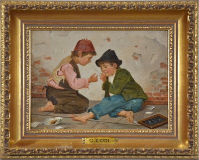 Lot 339 - G Lodi, Boys, a pair