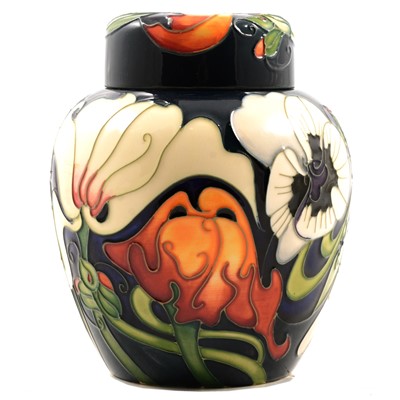 Lot 65 - Emma Bossons for Moorcroft Pottery, a 'Miss Alice' pattern ginger jar and cover