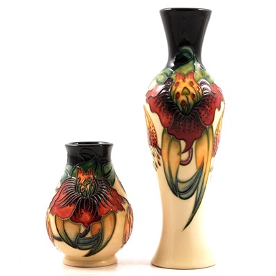 Lot 67 - Nicola Slaney for Moorcroft Pottery, two 'Anna Lily' vases