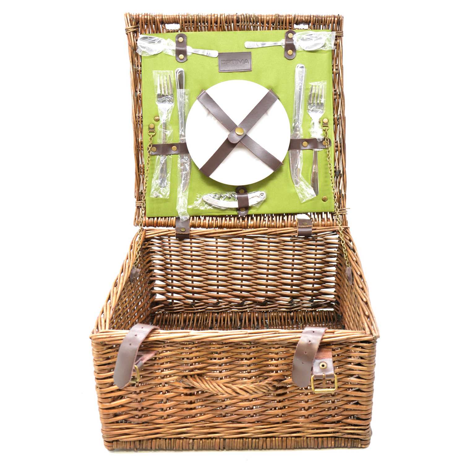 Lot 165 Optima wicker picnic basket.