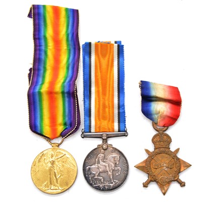 Lot 286 - Medals; WWI group of three