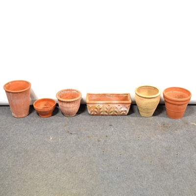 Lot 574 - Six terracotta garden pots.