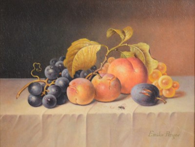 Lot 400 - After Emile Preyer, Still life of fruit