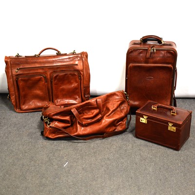 Lot 167 - Four piece Maxwell Scott leather luggage set