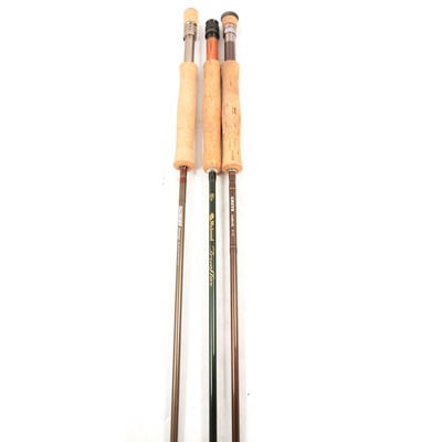 Lot 250 - Three modern fly fishing rods: Greys Greyflex, Wychwood Trueflex, Sage Vantage