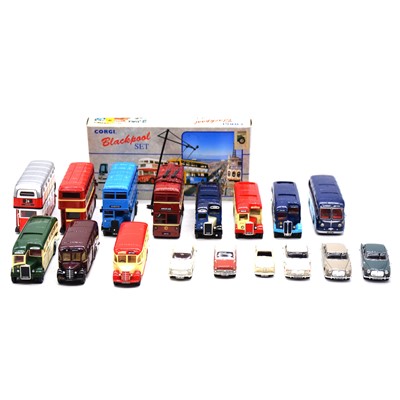 Lot 132 - Seventeen Corgi and Vanguard die-cast vehicles