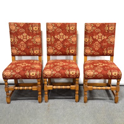 Lot 485 - Set of five Haselbech oak dining chairs