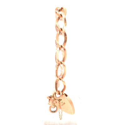 Lot 240 - A 9 carat rose gold bracelet.