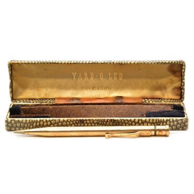 Lot 180 - 9ct gold Yard-O-Led pencil, boxed.