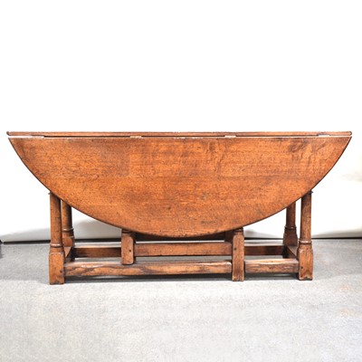 Lot 556 - 19th century oak Wake table