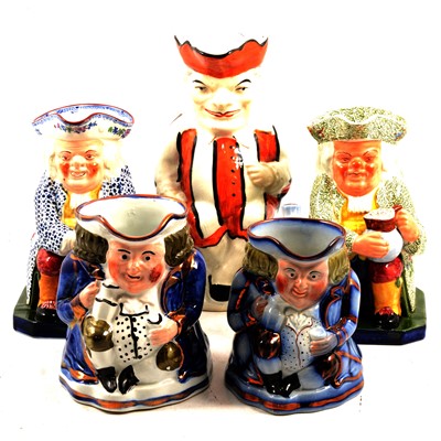 Lot 114 - Five assorted early 20th century Toby jugs