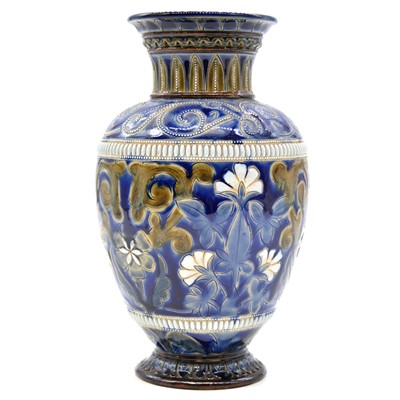 Lot 4 - Edith Lupton for Doulton Lambeth, a stoneware vase, 1880