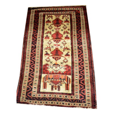 Lot 560 - Hamadan rug, and a Persian pattern prayer rug