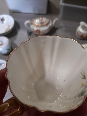 Lot 87 - Aynsley fine bone china part tea service, Poppy pattern