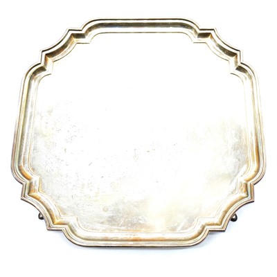 Lot 346 - Silver salver, Barker Ellis Silver Co, Birmingham 1968.