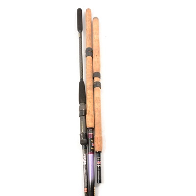 Lot 245 - Three modern Daiwa feeder carp fishing rods